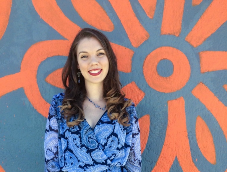 The Vogue Voyager - blue romper for spring. Looking for the perfect look for spring? Check out this ensemble featuring a blue romper. It's bright and can be dressed up or down for any spring occasion!